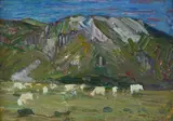 Camillo Rho, Mountain landscape, On the reverse: for authenticity