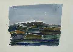 Arnoldo Ciarrocchi, Landscape, 1963, Signature and date lower right. Certificate of authenticity and provenance Galleria Fidia