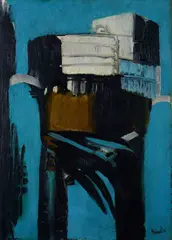 Without title by Remo Brindisi, 1959, Signature bottom right. On the reverse: stamps Galleria d'Arte Bonaparte, offered Dec 2023