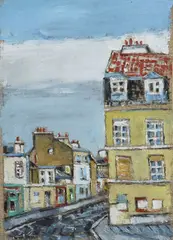 Paris by Orfeo Tamburi, 1980, Sign at the bottom to the left. Author's authentication on photo; authentic with stamp Galleria Gioacchini, offered Dec 2023