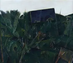 Alberto Manfredi, Vegetation, 1977, On the reverse: signature and date.