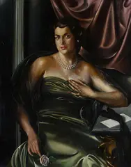 Gregorio Sciltian, Portrait of Mrs Brusadelli, Signature and date lower left. On the reverse