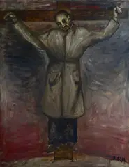 Ottone Rosai, Man on the cross, 1943, Signature bottom right. On the reverse: "132" in pencil. Authentication on photograph from the Ottone Rosai
