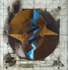 Giò Pomodoro, Sun Spin Seed, 1978, Signature bottom right. On the reverse: Studio D'Arte Contemporanea Dabbeni label
