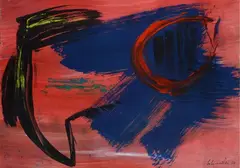 Composition by Gérard Ernest Schneider, 1979, Signature and date lower right. On the reverse: label Studio d'Arte Contemporanea Dabbeni, offered Dec 2023