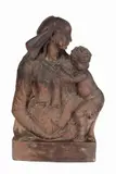 Federigo Papi, Madonna with Child, Terracotta sculpture. Siena