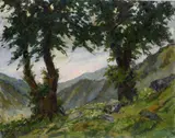 Vittorio Gussoni, Landscape with trees