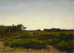 Landscape by Giuseppe Palizzi, Signature bottom right. On the reverse: label Angelo Rizzi, offered Dec 2023