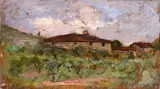 Giovanni Bartolena, Prato landscape, 1917, Signature and date lower right. Bibliography:
