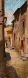 Adolfo Belimbau, Alley, Signature bottom right. Provenance: Bottega d'Arte Il Magnifico