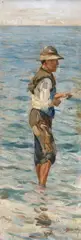 Fisherman by Angiolo Tommasi, Signature bottom right., offered Dec 2023