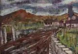 Ulvi Liegi, Country road, Signature bottom right.