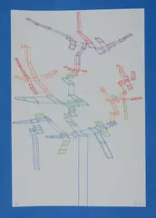 Systematic 1 by Achille Perilli, 1975, offered Nov 2023