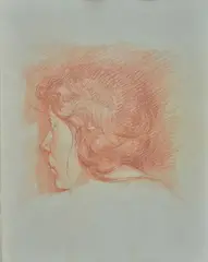 Volto by Italo Amerigo Passani, gouache on paper, offered Nov 2023