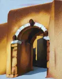 Giuseppe Salvatori, Arco di Volterra, 1984, Sul verso: firma e titolo.