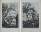 Coppia di acqueforti by Giovanni Battista Piranesi, a) Ruine di Sepolcro antico posto dinanzi ad altre ruine d'un Aquedotto; etching, offered Nov 2023