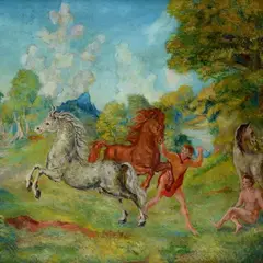 Senza titolo (Uomini e cavalli) by Aligi Sassu, offered Oct 2023
