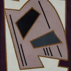 Alberto Magnelli, Contrastes, 1965, Sul verso: firma