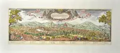 Veduta della città di Firenze dal muricciolo del prato dei Padri di San Francesco al Monte by Valerio Spada, Stampa acquerellata a mano, offered Sep 2023