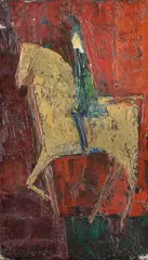 Wolf Reuther, Knight, Oil painting on canvas