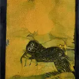 Petros Papavassiliou, Glafchiasis, 1991, Sign at the bottom to the left. On the reverse: signature