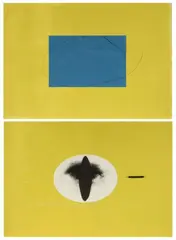 Gianni Dessì, Face to face, 1991, Signature and edition lower center. Folder composed of two original lithographs and a poem by Patrizia Cavalli