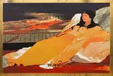 Salvatore Fiume, Woman lying down, Screen printing