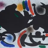 Joan Miró, Agora I, Stamped on the reverse: "Lithographie originale VII".