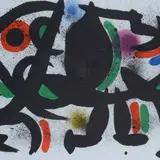 Joan Miró, Composition, Stamped on the reverse: "Lithographie originale VIII"