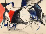 Rinaldo Burattin, Bull, Signature and title lower right; dedication lower left.