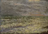 Giuseppe Ginocchietti, Sea storm, On the reverse: signature.