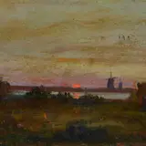 Walter Fusi, Landscape at sunset