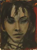 Ugo Capocchini, Face, On the reverse: signature; Galleria Santacroce stamp