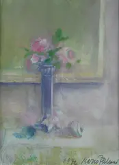 Flowers in the vase by Mario Fallani, 1974, offered Jul 2023