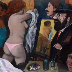 In the artist's studio by Fausto Maria Liberatore, offered Jul 2023