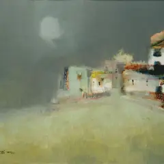 Lido Bettarini, Landscape, 1970, Sign at the bottom to the left. On the reverse: signature