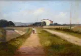 Fausto Magni, Landscape with house in the background