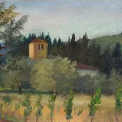 Landscape by Fausto Magni, Sign at the bottom to the left., offered Jul 2023