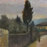 Fausto Magni, Street with figures