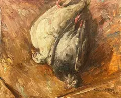 Pigeons by Ettore di Giorgio, 1937, Signature and date lower right. & Nbsp;, offered Jul 2023