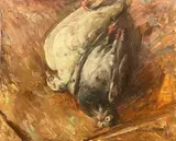 Ettore di Giorgio, Pigeons, 1937, Signature and date lower right. & Nbsp;