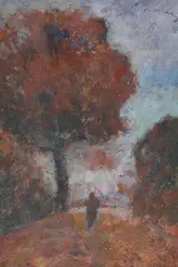 Landscape with figure by Raffaello Gambogi, Signature top right., offered Jul 2023