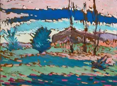 Landscape by Voltolino Fontani, Sign at the bottom to the left., offered Jul 2023