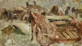Cesare Ciani, The cart, Sign at the bottom to the left.
