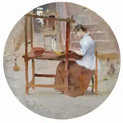 Woman at the loom by Ruggero Panerai, offered Jul 2023