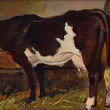 Dutch cow by Cafiero Filippelli, Sign at the bottom to the left. On the reverse: signature and title; stamp of the author., offered Jul 2023