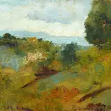 Guido Casciaro, View in the countryside, Sign at the bottom to the left.