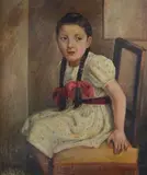 Fausto Magni, Portrait of little girl in the chair