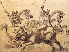 Caccia al toro by Bartolomeo Pinelli, offered Jul 2023