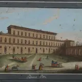 Giustino Carocci, Piazza Pitti, Stampa ritoccata a mano